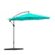 Steele 10-ft. Offset Patio Umbrella with Weight Base Stand - Turquoise