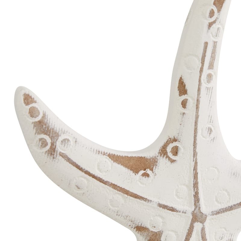 Plastic Sea Life Sculpture - Set of 3 White - Roche River Decor - 4"W x 8"L x 13"H