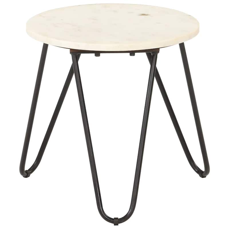 vidaXL Coffee Table End Table Side Sofa Table Real Stone with Marble Texture