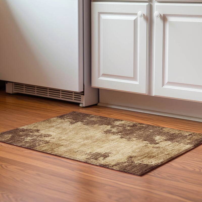 Premium Washable Super Soft Mayfield Rug - Mocha - 1'8" x 2'6"