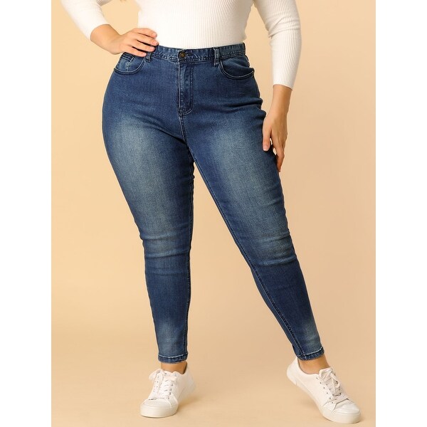 plus size mid rise skinny jeans