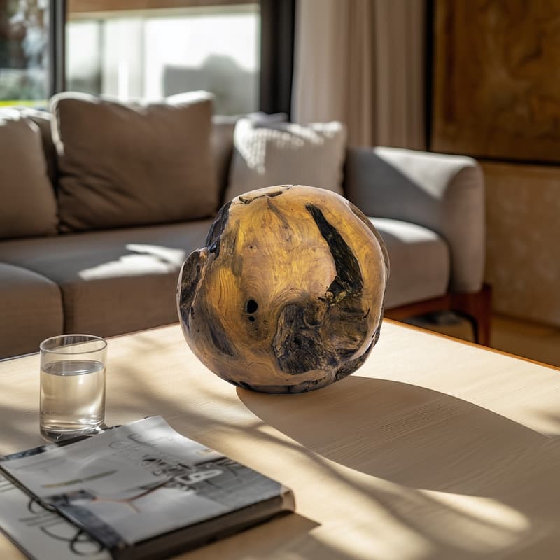 Teak Root Sphere 14-16 inches