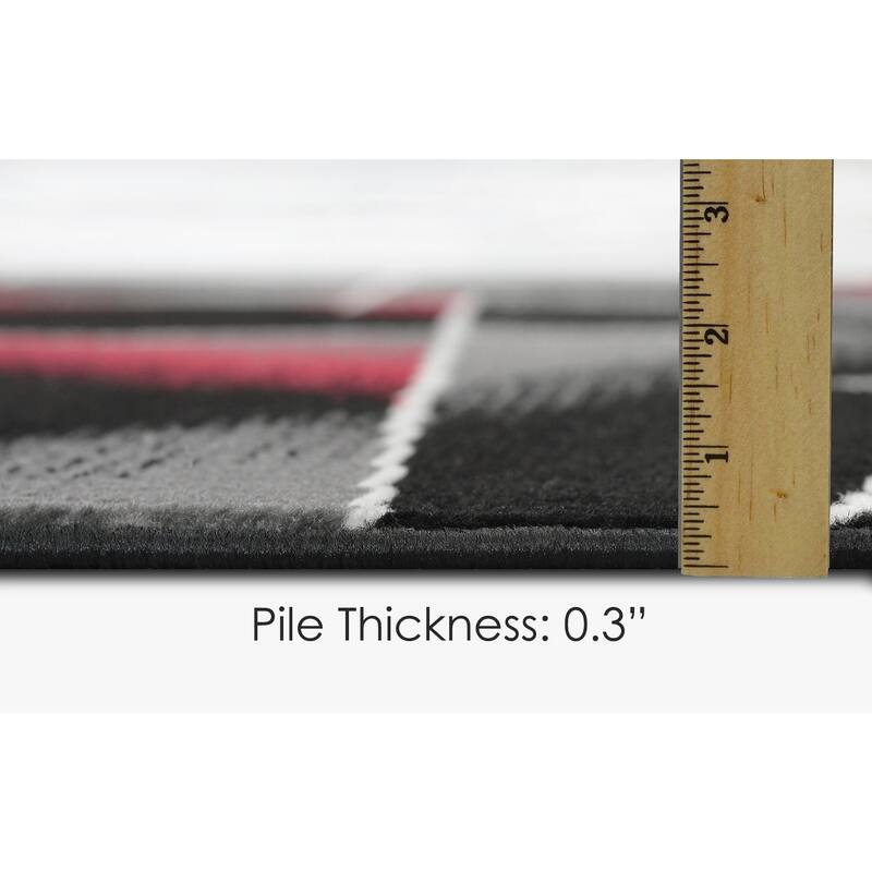 HR Square Pattern Area Rug Box Pattern Modern Carpet Comfy shed Free