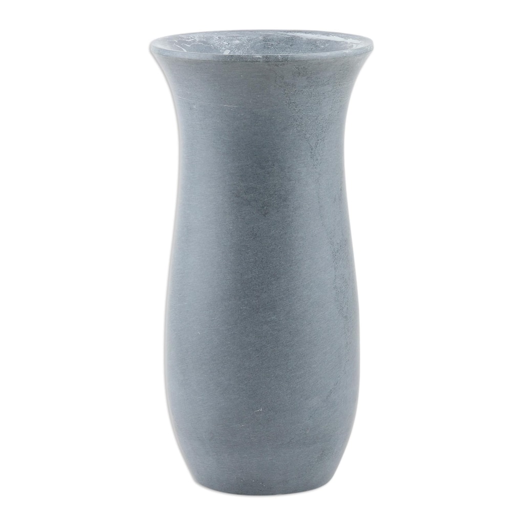 NOVICA Artisan Handblown Soapstone Decanter Bar Equipment Liquor Dispenser 'Grey Fantasy'