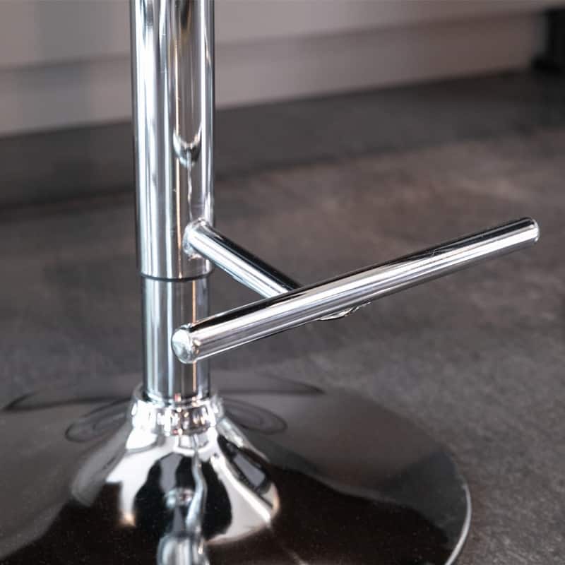Swivel Velvet Barstools Adjusatble Seat Modern Upholstered Chrome base Bar Stools for Home Pub and Kitchen Island（Set of 2）