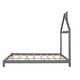 preview thumbnail 5 of 34, Full Size Kids Bed Wood Platform Bed with House-shaped Headboard , Gray