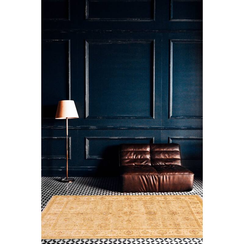 ECARPETGALLERY Hand-knotted Chobi Twisted Khaki Wool Rug - 6'0 x 8'11