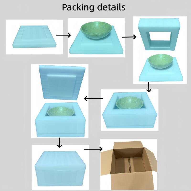 Roomfitters Round Marble Bathroom Vessel Sink, Natural Stone Countertop Wash Basin, Polished Bowl Vanity Sink