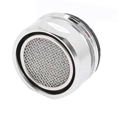 24mm Thread Silver Tone Faucet Tap Filtering Net Spout Aerator Nozzle - Silver Tone, Black