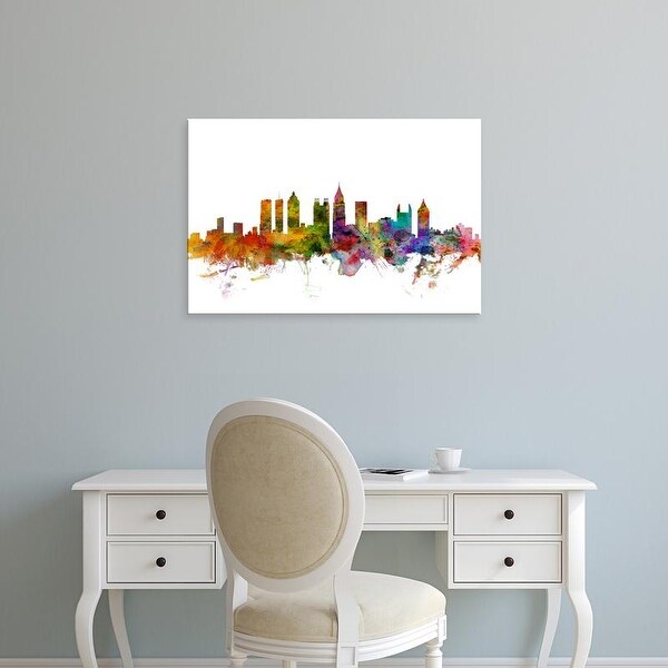Easy Art Prints Michael Tompsett's 'Atlanta Georgia Skyline' Premium Canvas Art