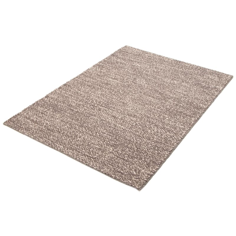 ECARPETGALLERY Braid weave Sienna Dark Grey Wool Rug - 5'3 x 7'3