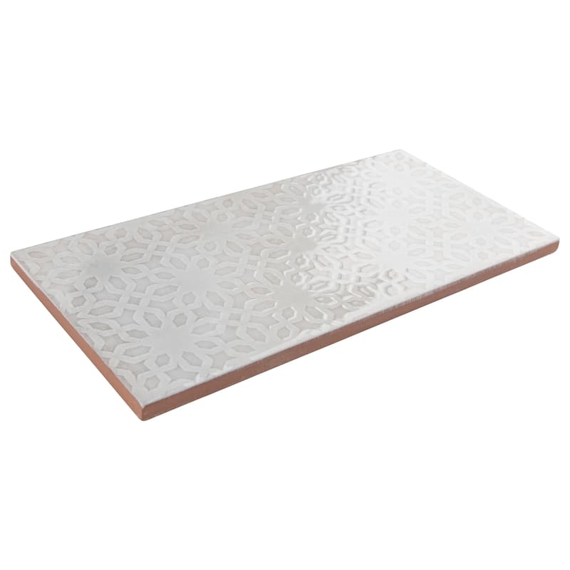 Merola Tile Camden Decor Antique Bianco 4" x 8" Ceramic Wall Tile