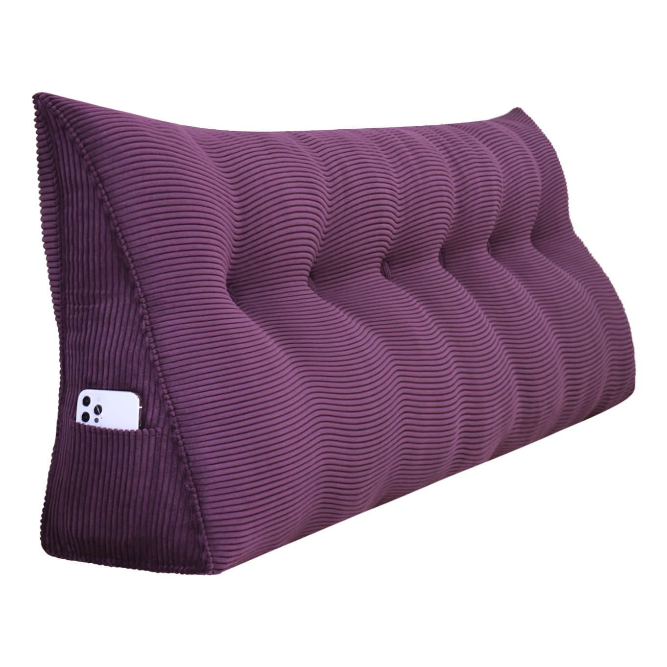 Home Decor Bed Cushion Bed BackrestVelvet Back Cushion European style bed  decor ruffles pad cushion Violet lazyback Buttons - AliExpress
