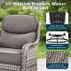 preview thumbnail 23 of 189, Pocassy Outdoor Wicker Sofa with Swivel Chair Fire Pit Table Furniture Set.