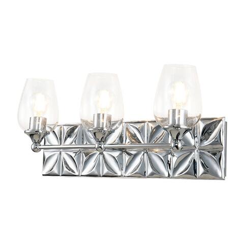 Modern 3 Light Bath Vanity Light Chrome