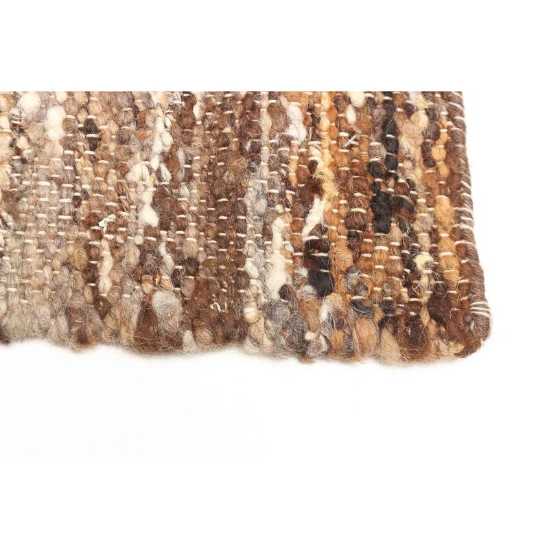 ECARPETGALLERY Braid weave Sienna Cream Wool Rug - 5'5 x 7'7