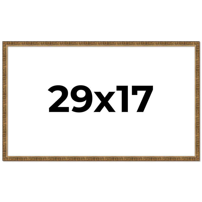 29x17 Frame Gold Solid Wood Picture Frame - Complete Modern Photo