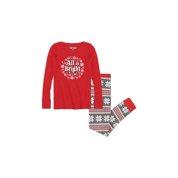 Shop All Is Bright Infant Matching Family Christmas Pajama Set Red Fairisle Snowflake 18 Months Overstock 32164443