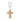 Transpac Wood Oversized Beads With Gold Resin Cross Home Decorations Easter
