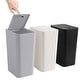 preview thumbnail 31 of 40, 2.6 Gallon Slim Plastic Trash Can with Press Top Lid 3 pack - Multi-Color
