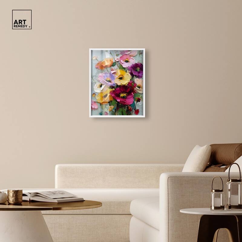 Floral Texture I Shadowbox by Art Remedy