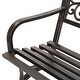 preview thumbnail 12 of 11, Beautiful Design Bench, Butterfly Back Cross Feet Bronze Iron Bench