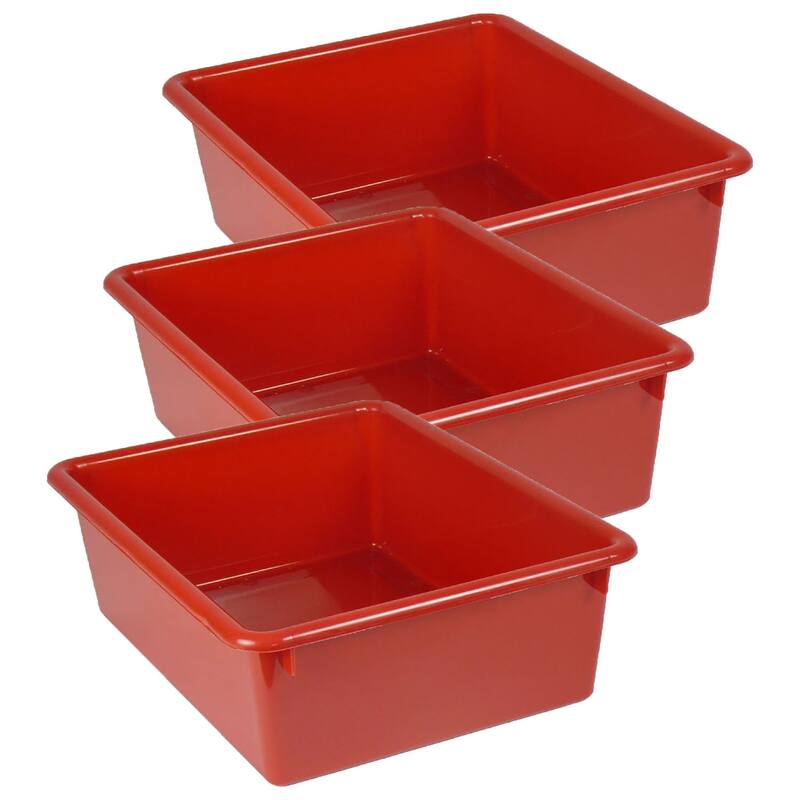 Romanoff Double Stowaway Tray Only, Red, Pack of 3