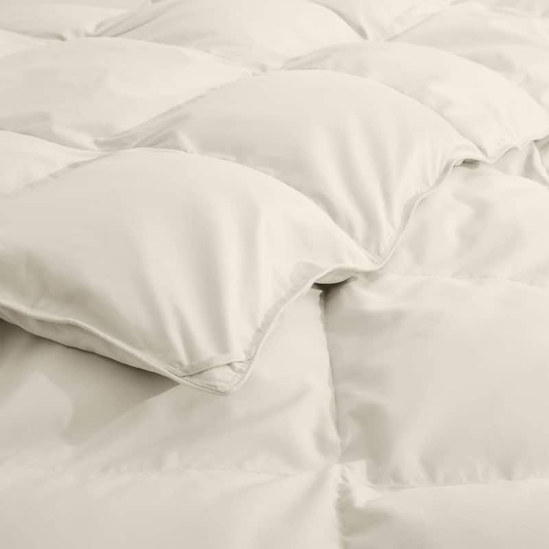 Lightweight White Feather Down Fluffy Comforter Duvet Insert