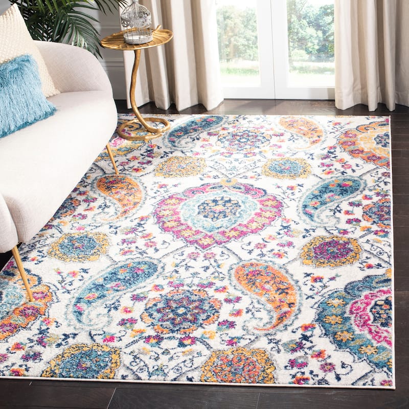 SAFAVIEH Madison Belle Boho Glam Paisley Pattern Area Rug