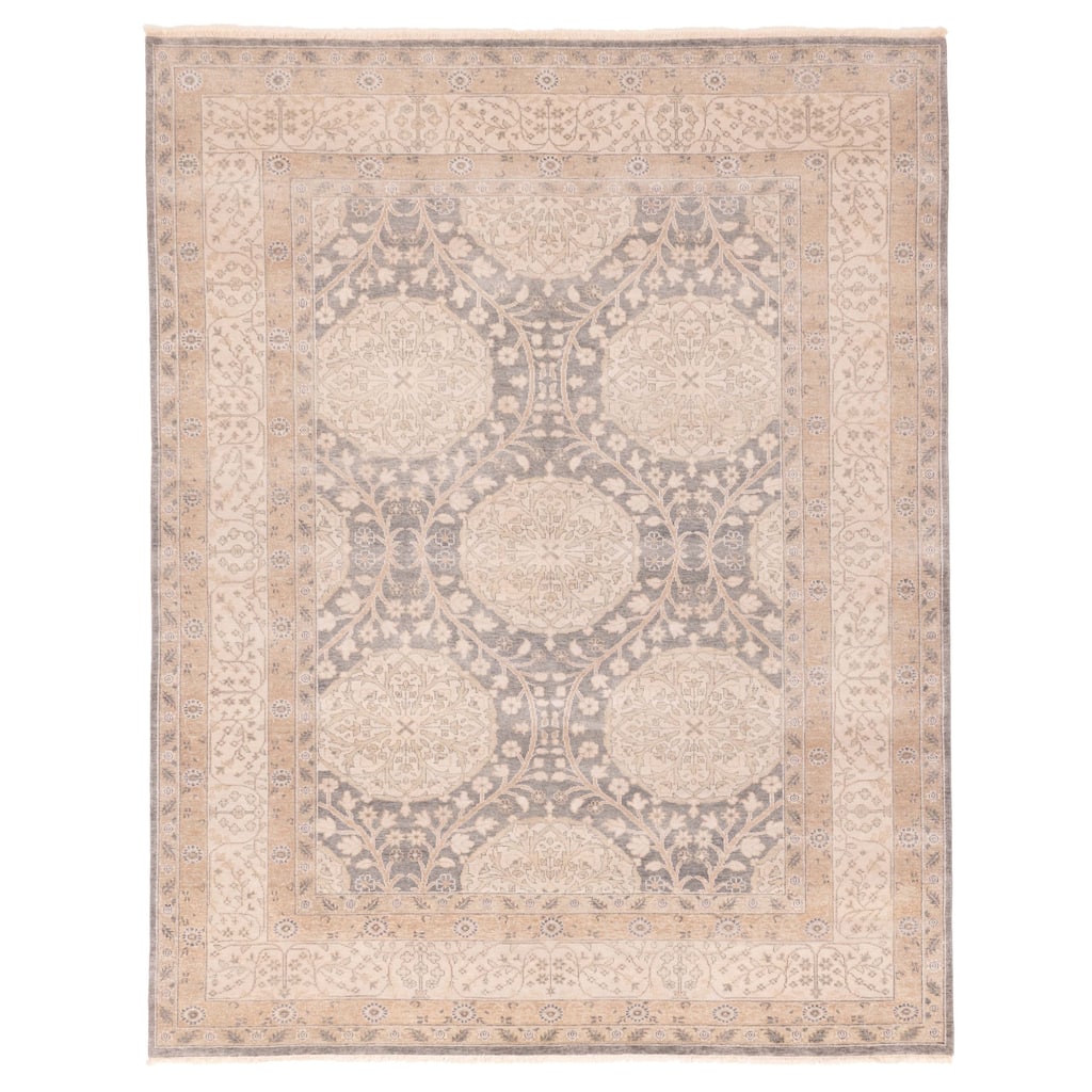 ECARPETGALLERY Hand-knotted Jamshidpour Dark Grey Wool Rug - 8'2 x 10'0