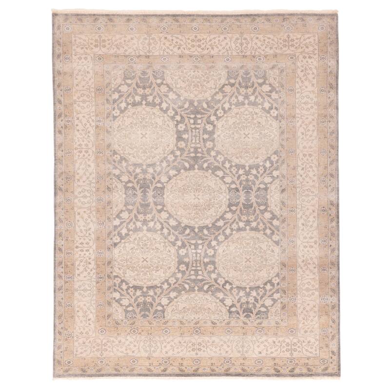 ECARPETGALLERY Hand-knotted Jamshidpour Dark Grey Wool Rug - 8'2 x 10'0