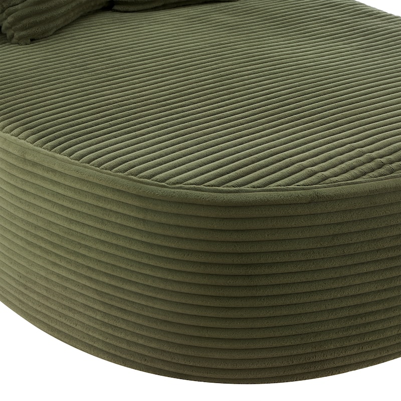 Modern Chaise Lounge Sofa Boneless Couch 51.6" Sofa Bed Compression Sofa Couch With Two Supportive Pillows