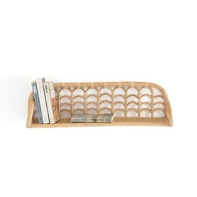 Malu Vintage Style Shelf in Rattan Cane