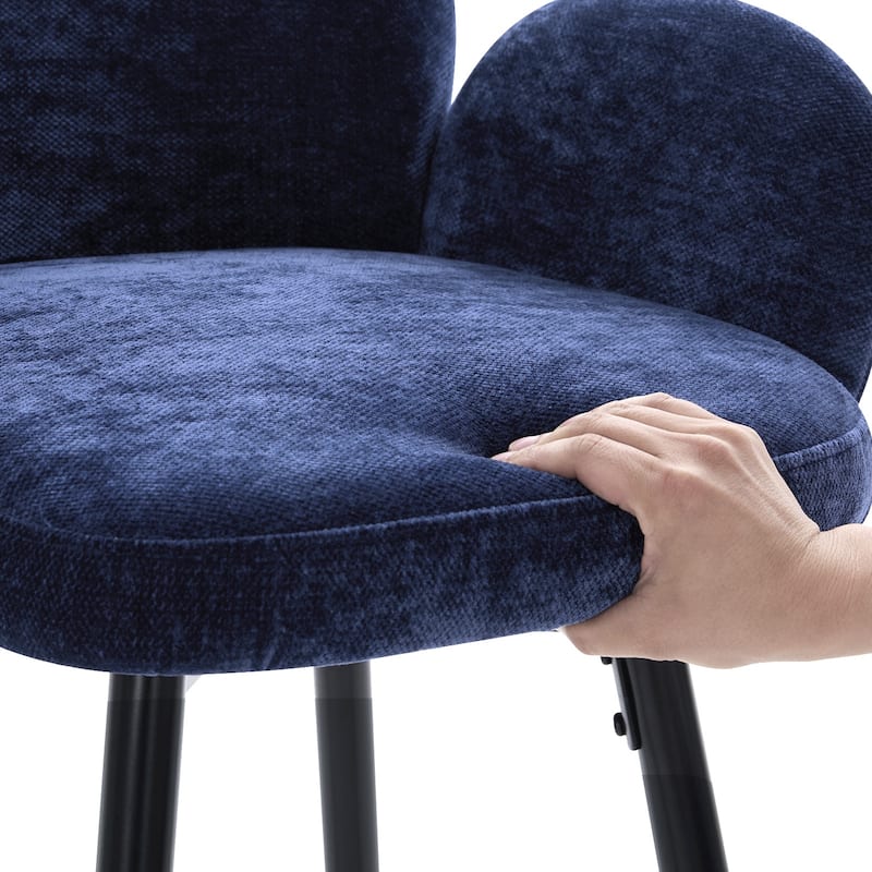 Upholstered Swivel Counter Stools with Arms Set of 2 - 38.6"H * 22.83"W * 22.83"D