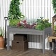 Self-Draining Raised Planter Box with Legs for Flowers and Vegetables ...