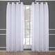preview thumbnail 67 of 108, ATI Home Catarina Layered Curtain Panel Pair with grommet top 52x120 - Winter
