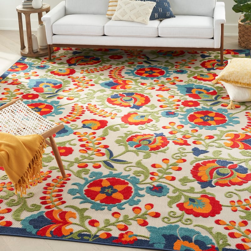 Copper Grove Alyssum Multicolor Indoor/Outdoor Rug. - 12' x 15' - Multicolor