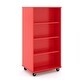 preview thumbnail 2 of 14, Tot Mate Open Double Sided Mobile Storage Locker / Bookcase - 60H Red