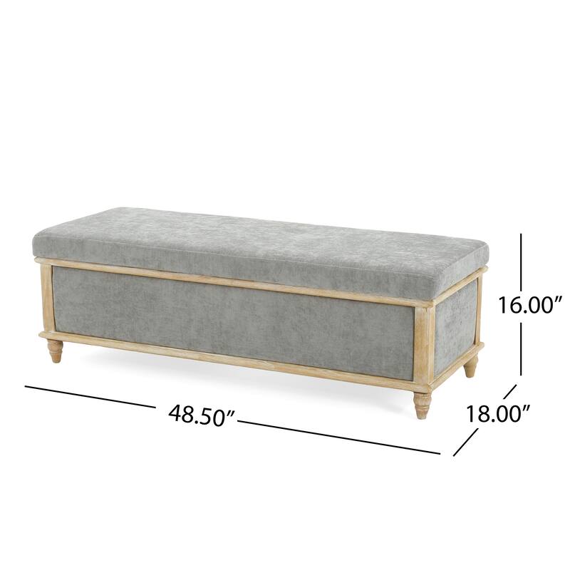 Storage Ottoman for Living Room - Gray