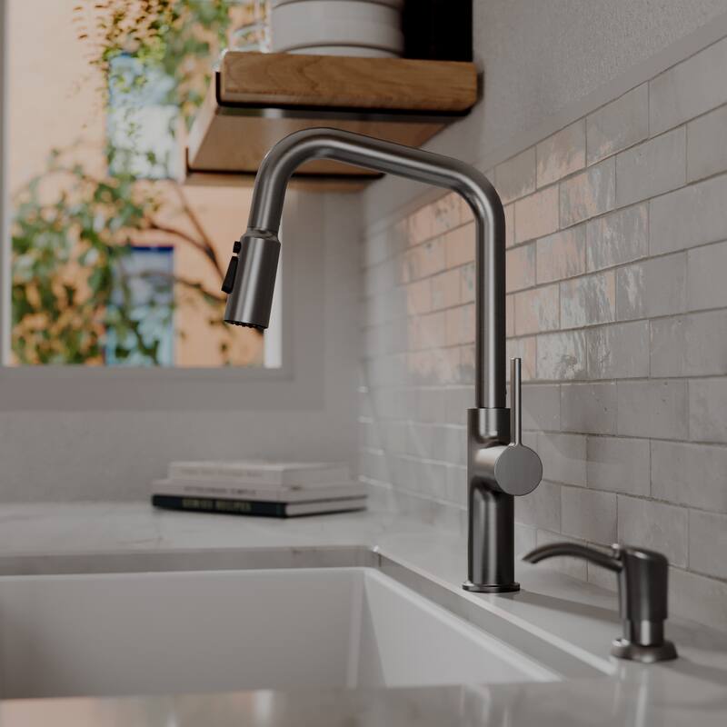 Karran Stalbridge Single Handle Pull-Down Sprayer Kitchen Faucet