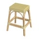 preview thumbnail 89 of 124, Robias 24.5" Rattan Rectangular Counter Stool Yellow/White Dot/ Natural Rattan Frame