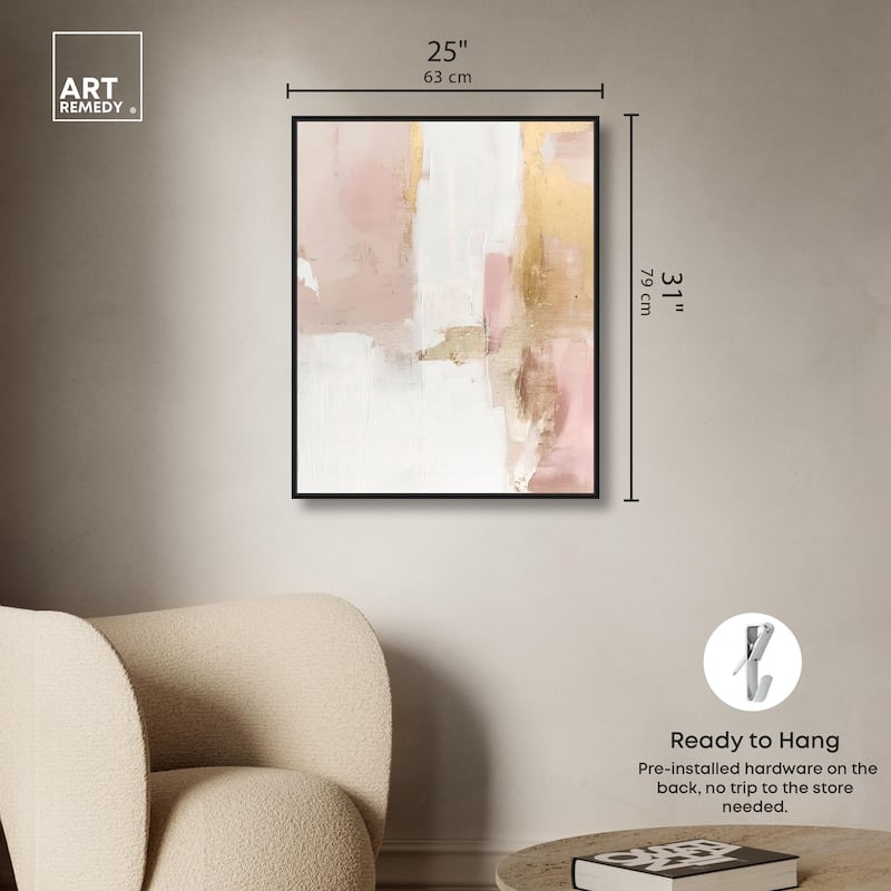 Blush Gold Shimmer I Canvas by Art Remedy