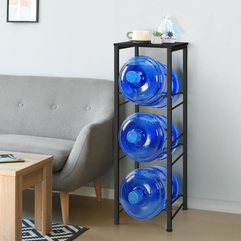 Water Bottle Holder Organizer 5 Gallon Water Jug Holder with Shelves