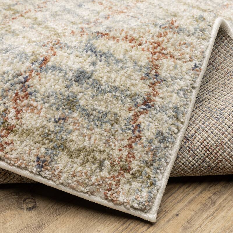 ROW Gemma Distressed Plaid Area Rug