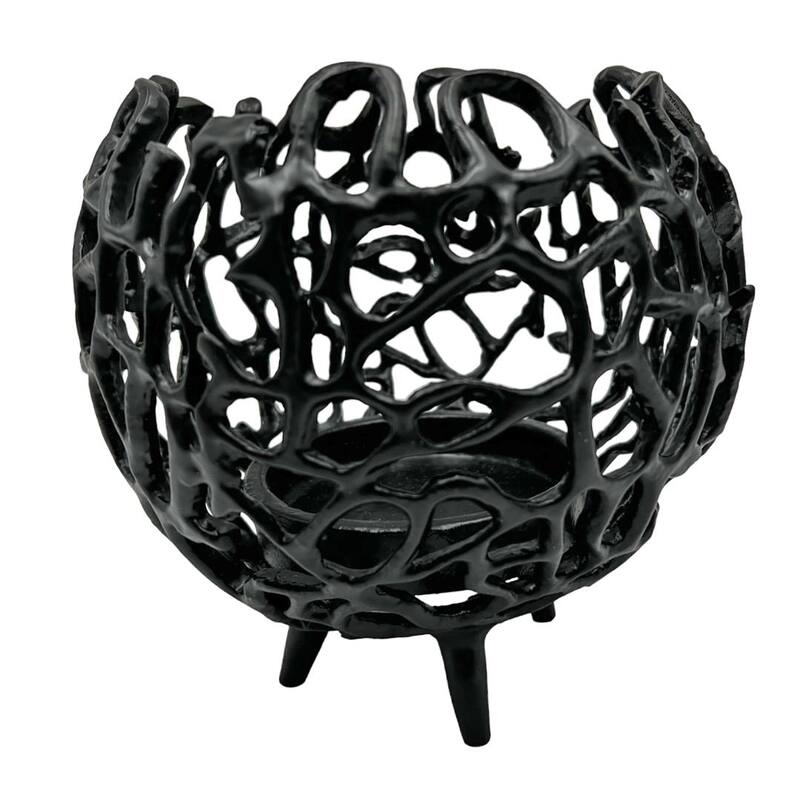 Decorative Handmade Aluminum Round Votive Candle holder Set of 2