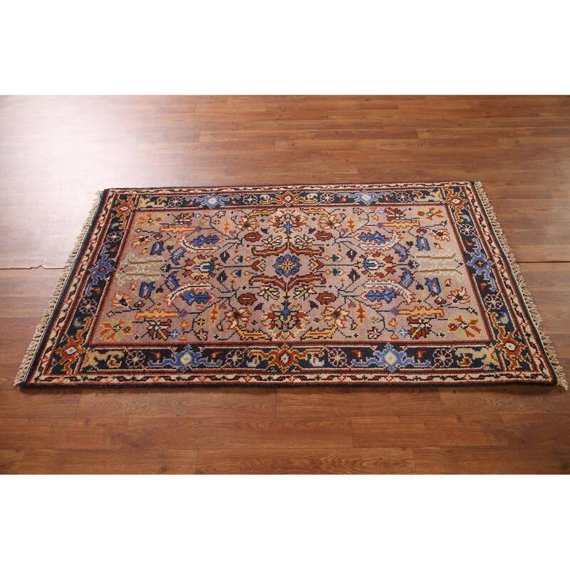Oushak Accent Rug Hand-Knotted Wool Carpet - 2'10"x 4'11"