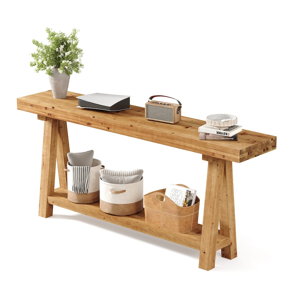 71-Inch TV Stand for 75-Inch TVs, Farmhouse TV Console