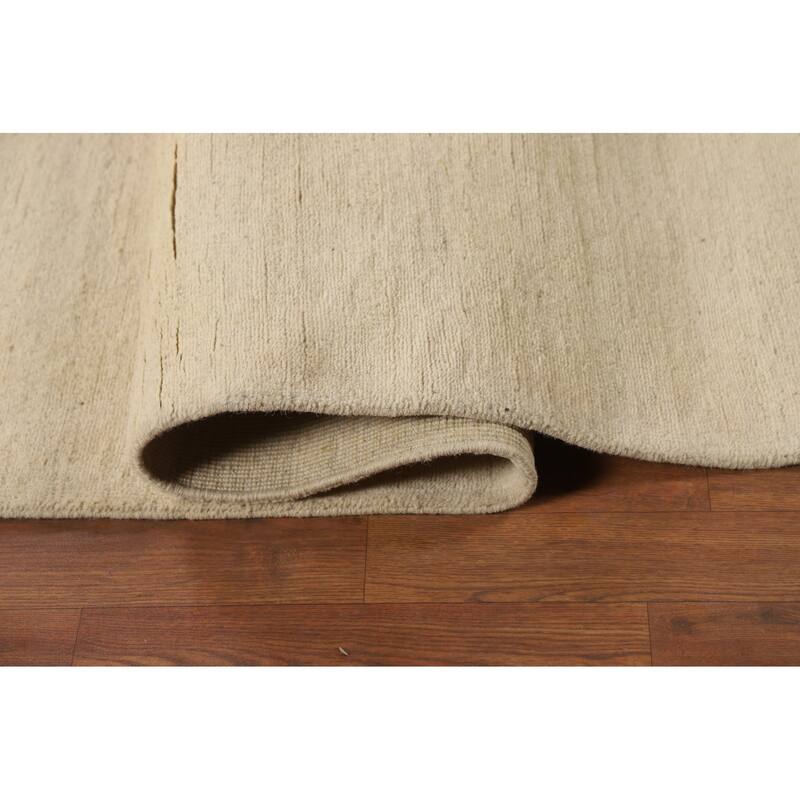 Contemporary Gabbeh Area Rug Hand-Knotted Wool Carpet - 7'11"x 9'8"