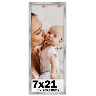 7x21 Frame Stainless Steel Silver Picture Frame - Modern Photo Frame ...