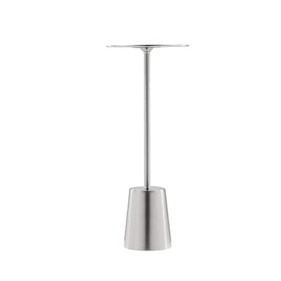 8 in. Silver Round Metal End Table, Sturdy Build End Side Table for Living Rooms